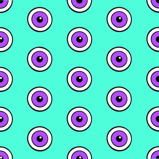 Monster Augäpfel Muster Backgroud Social Media Post Vector Illustration