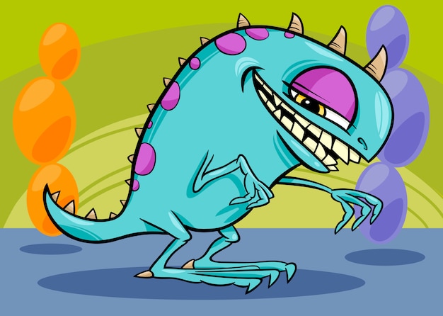 Monster oder alien cartoon