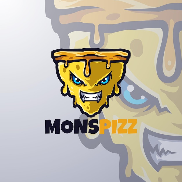 Monster-pizza-logo-design