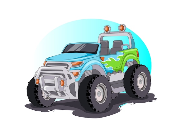 Monster truck auto illustration vektor