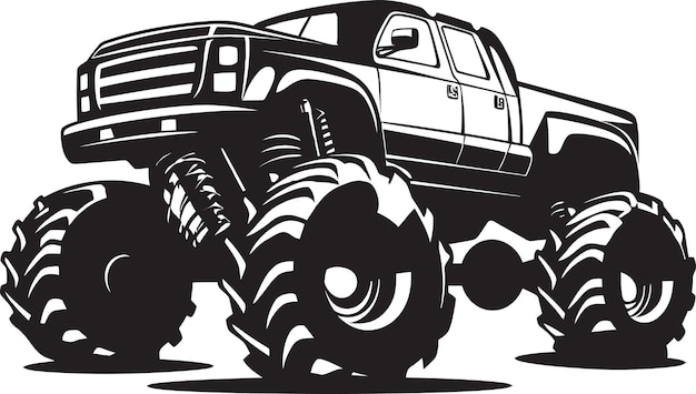Vektor monster truck carnage-illustration