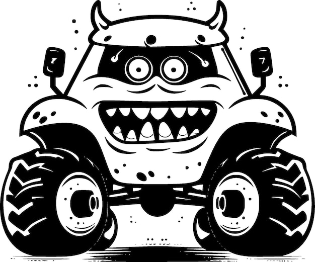 Vektor monster truck high quality vector logo vector-illustration ideal für t-shirt-grafik