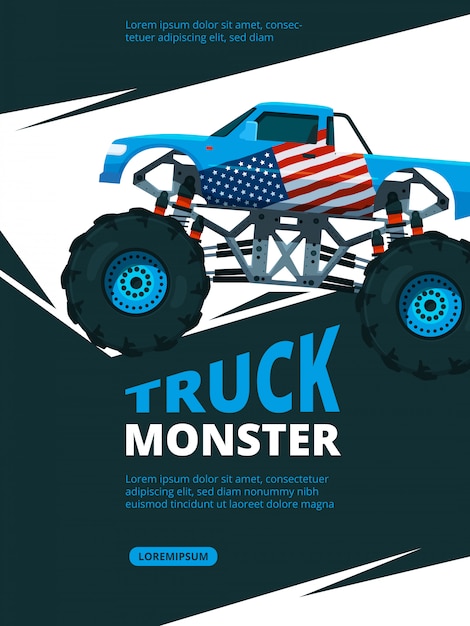 Monster truck poster.