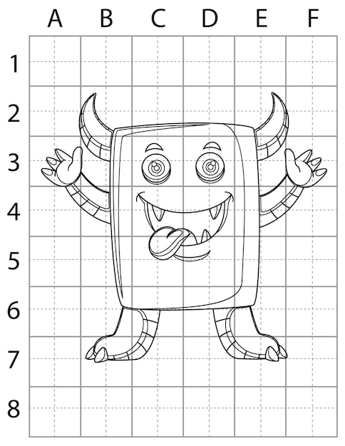 Vektor monster-zeichenseite