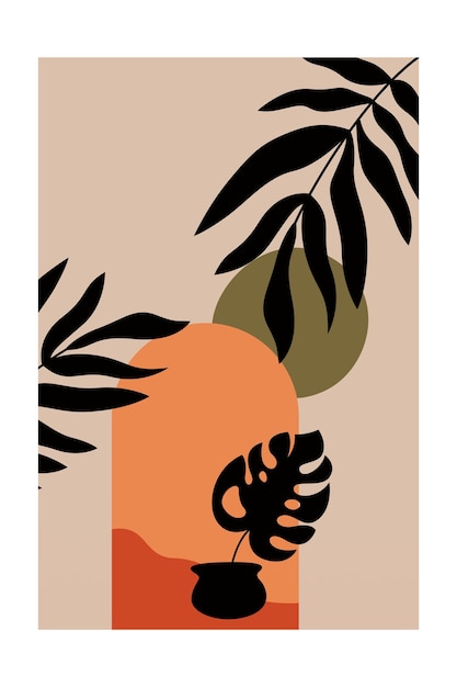 Monstera Blatt Wandkunst Dekoration Poster