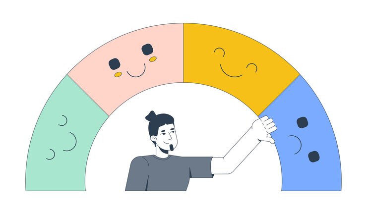 Vektor mood-tracking 2d-illustrationskonzept