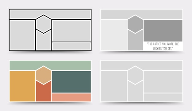 Vektor moodboard-vorlage fotocollage-layout minimalistisches moodboard
