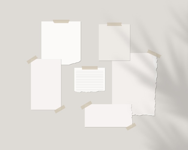 Moodboard-Vorlage. Leere Blätter