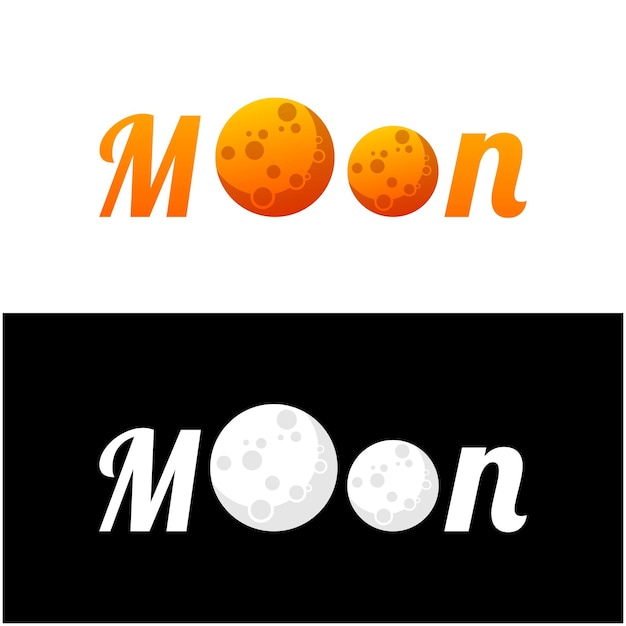 Vektor moon-logo-design-vorlage