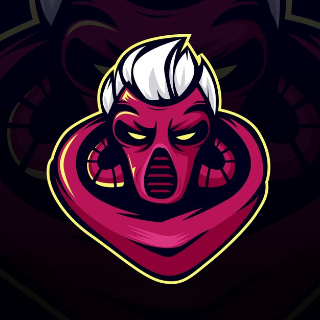 Mordern demon esport logo und maskottchen spiel