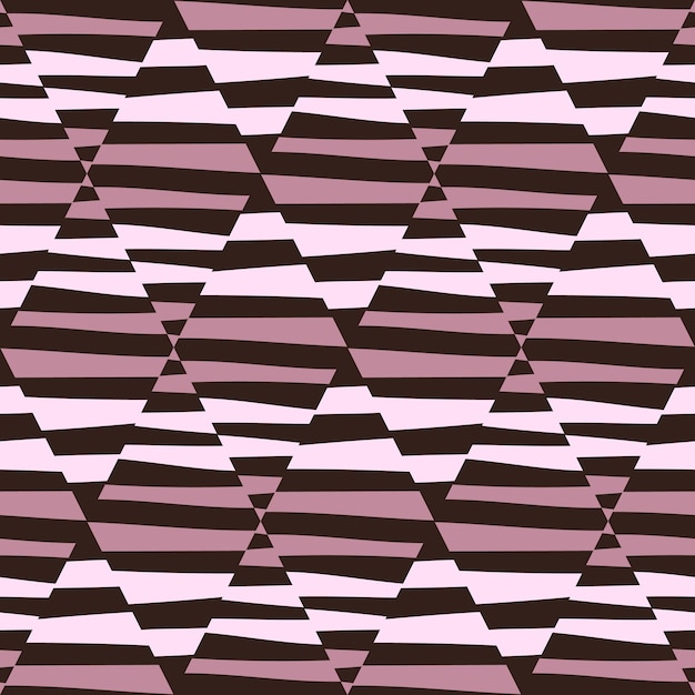 Mosaik aus gestreiftem, geometrischem, nahtlosem Patern Dekorative abstrakte Linienverzierung