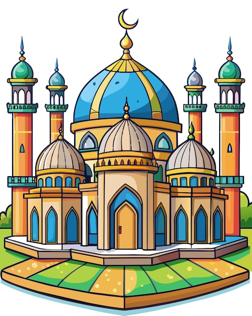 Moschee 3D-Cartoon-Buliding