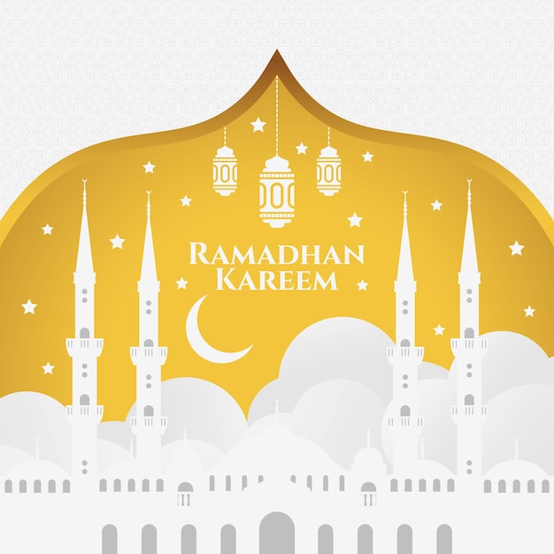 Moschee-laterne islamisch im hintergrunddesign für ramadan kareem ramadan-feier gretting card bakground design vector illustration von ramadan kareem