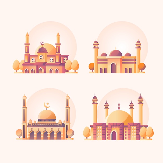 Moschee set illustration