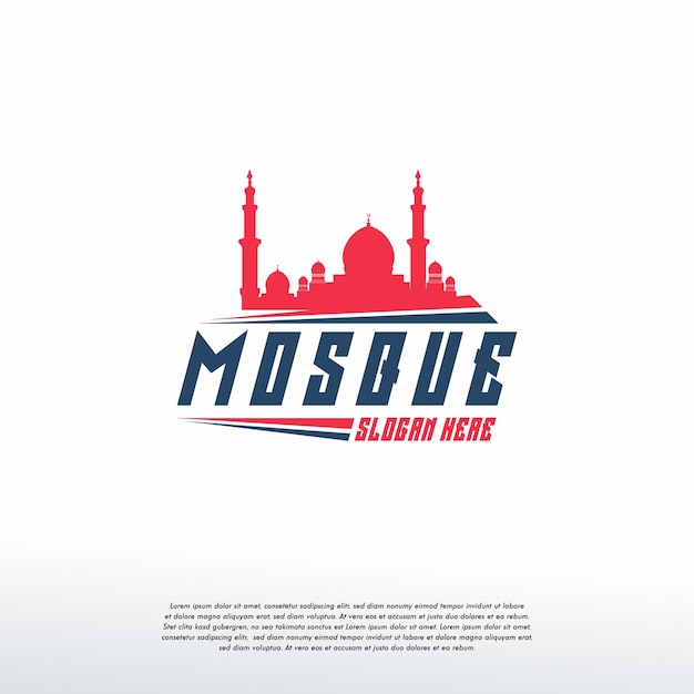 Moschee silhouette symbol logo vorlage, moschee symbol vektor illustration design template