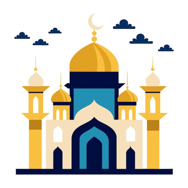 Moschee Vektor Eid Mubarak Moschee