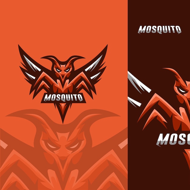 Vektor mosquito gaming maskottchen logo