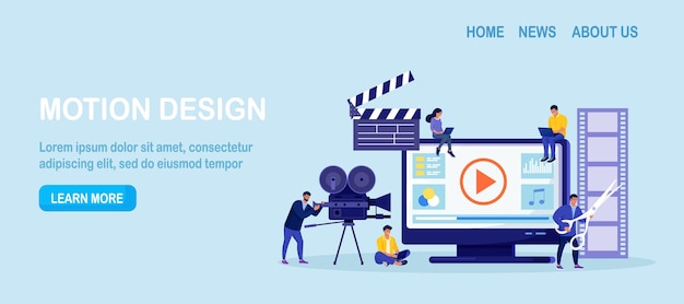 Motion-Design-Studio Designer, Animatoren, Geschichtenerzähler, die animierte grafische Inhalte erstellen