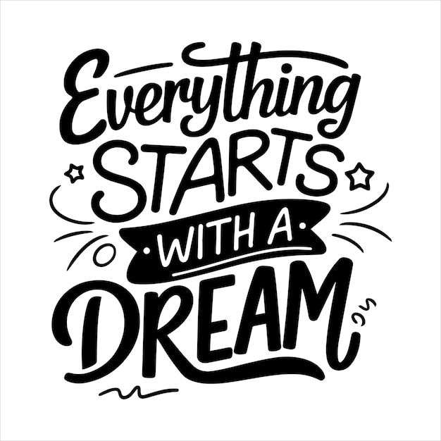 Motivations-Typographie-T-Shirt-Design-Vorlage