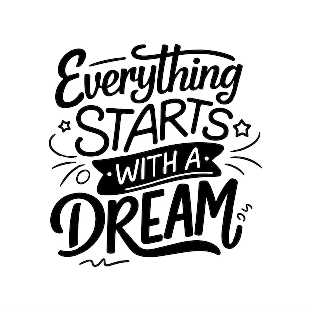 Motivations-Typographie-T-Shirt-Design-Vorlage
