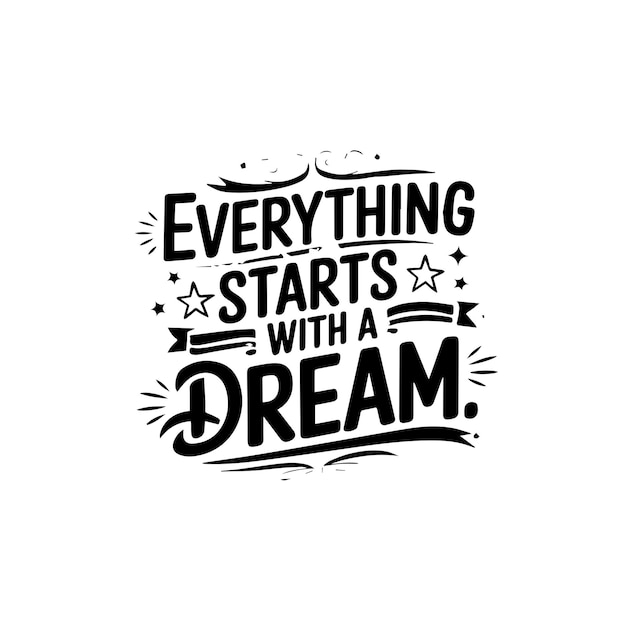 Motivations-Typographie-T-Shirt-Design