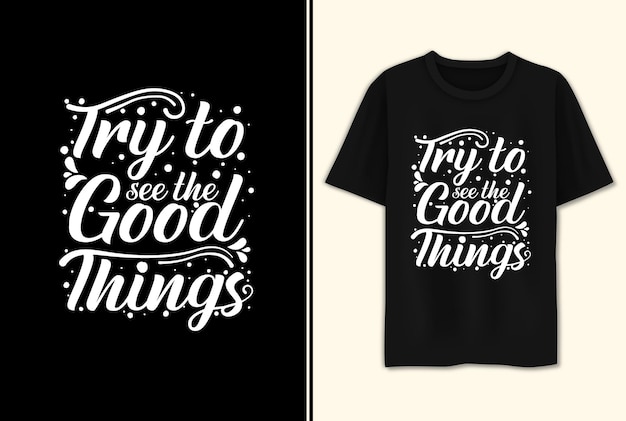 Motivationszitate typografisches T-Shirt-Design