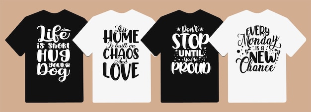 Motivierende und inspirierende Typografie-Schriftzüge zitieren Slogans für T-Shirts und Waren