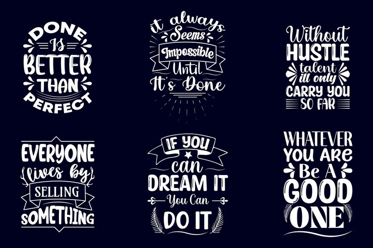 Motivierende Zitate Typografie T-Shirt Design