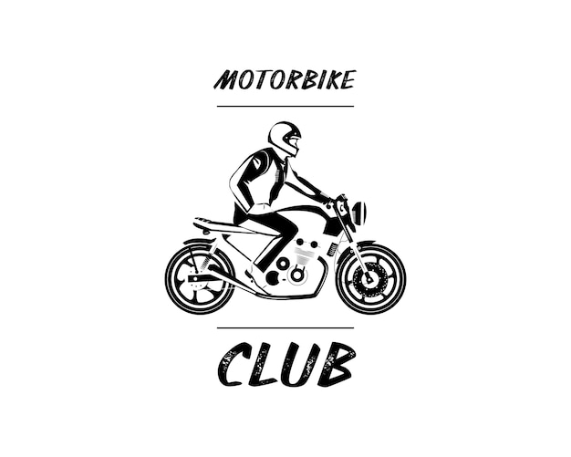 Moto fahrrad-symbol. cafe racer.
