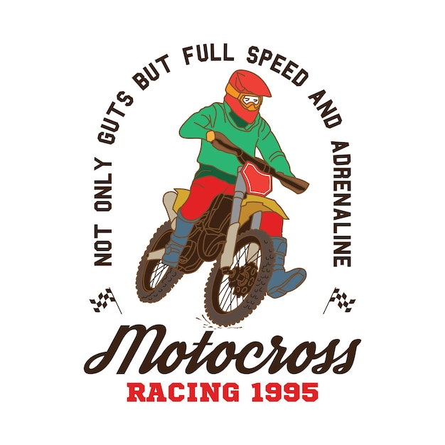 Vektor motocross-enduro-vektorillustration