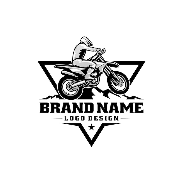 Motocross-motorrad-sport-illustrations-logo-vektor