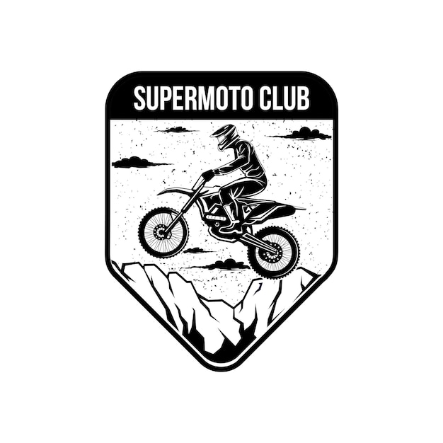 Vektor motocross-silhouette-logo-vektor, motocross-sprung-illustration, logo-inspirationsvektor