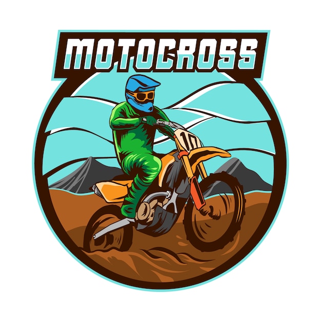 Motocross-turnier logo vector