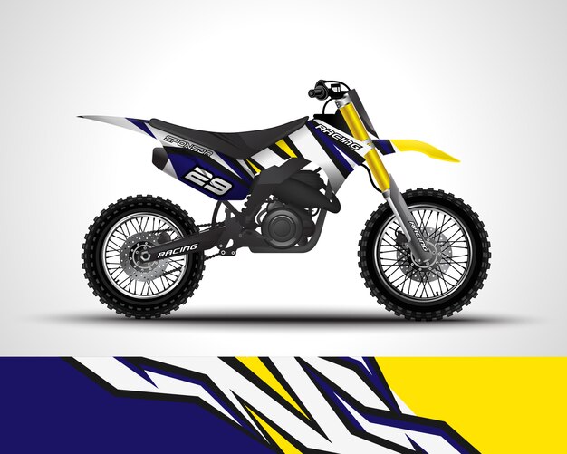 Motocross wickelaufkleber und vinylaufkleber