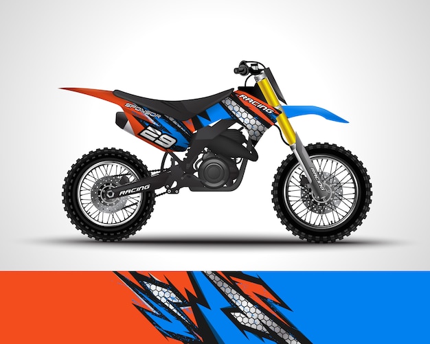 Motocross wickelaufkleber und vinylaufkleber