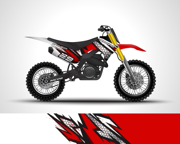 Motocross wickelaufkleber und vinylaufkleber