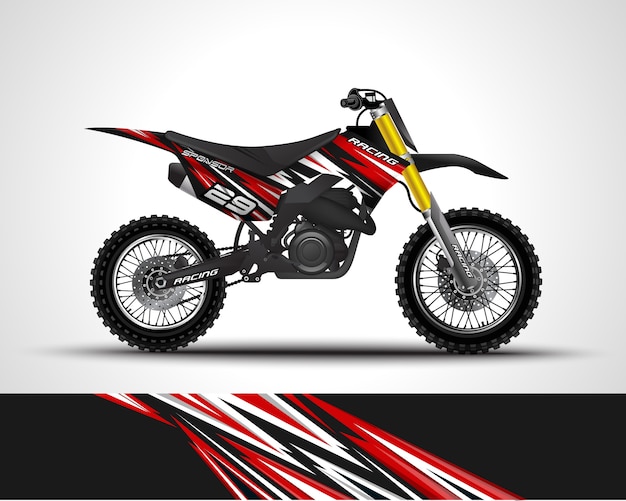 Motocross wrap aufkleber illustration