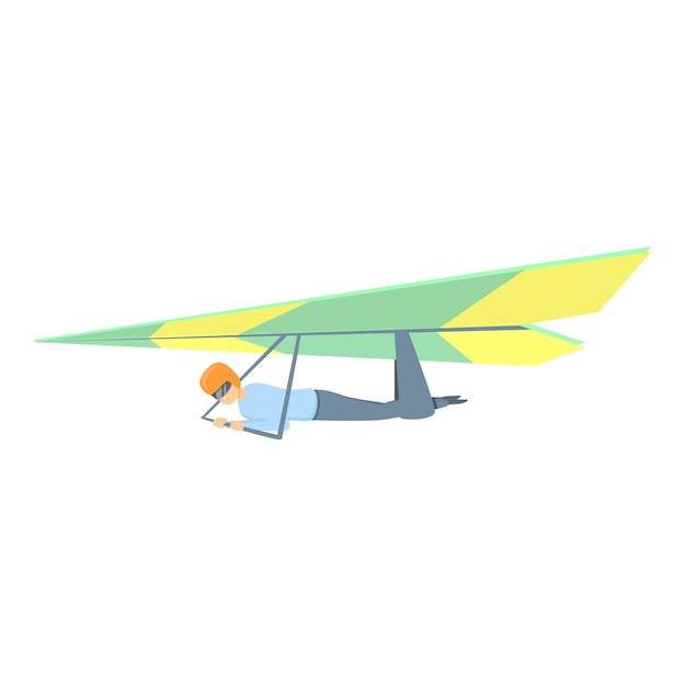 Vektor motor-drachenflieger-symbol cartoon des motor-drachenflieger-vektorsymbols für webdesign isoliert auf weißem hintergrund