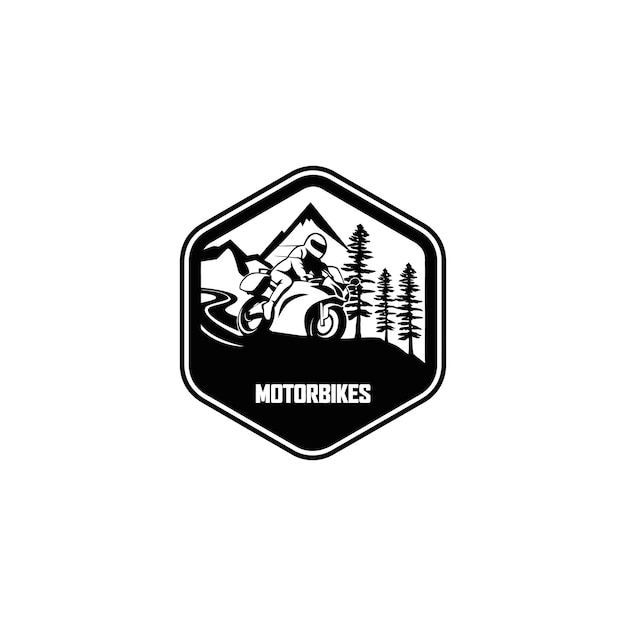 Motorrad-abenteuer und fahrrad-logo-design