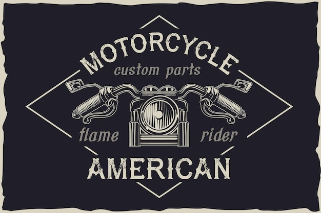 Motorrad benutzerdefinierte Reparatur Vektor-Emblem