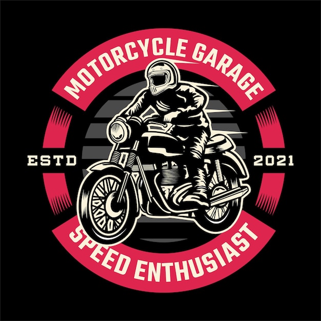 Motorrad benutzerdefiniertes garagenlogo