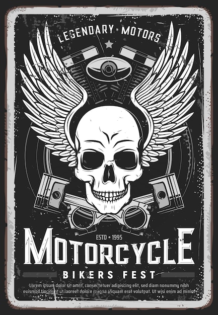 Motorrad biker festival grunge poster