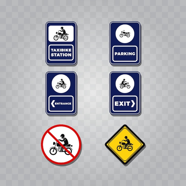 Motorrad-schild-design-vektor-illustration