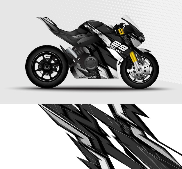 Vektor motorrad-sportbikes-wrap-aufkleber und vinyl-sticker-design