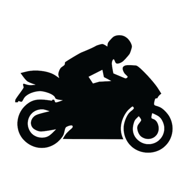 Vektor motorrad-symbol-silhouette-vektor-design