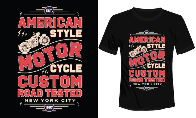 Motorrad-t-shirt-design-vektor-illustration
