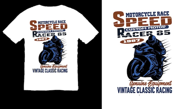 Vektor motorrad-t-shirt-design