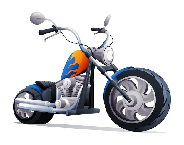 Motorrad-Vektor-Cartoon isolierte Illustration