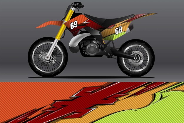 Vektor motorrad-wrap-aufkleber und vinyl-sticker-design