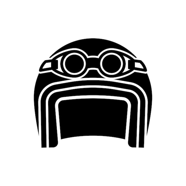 Motorradhelm-icon-vektor im trendigen design